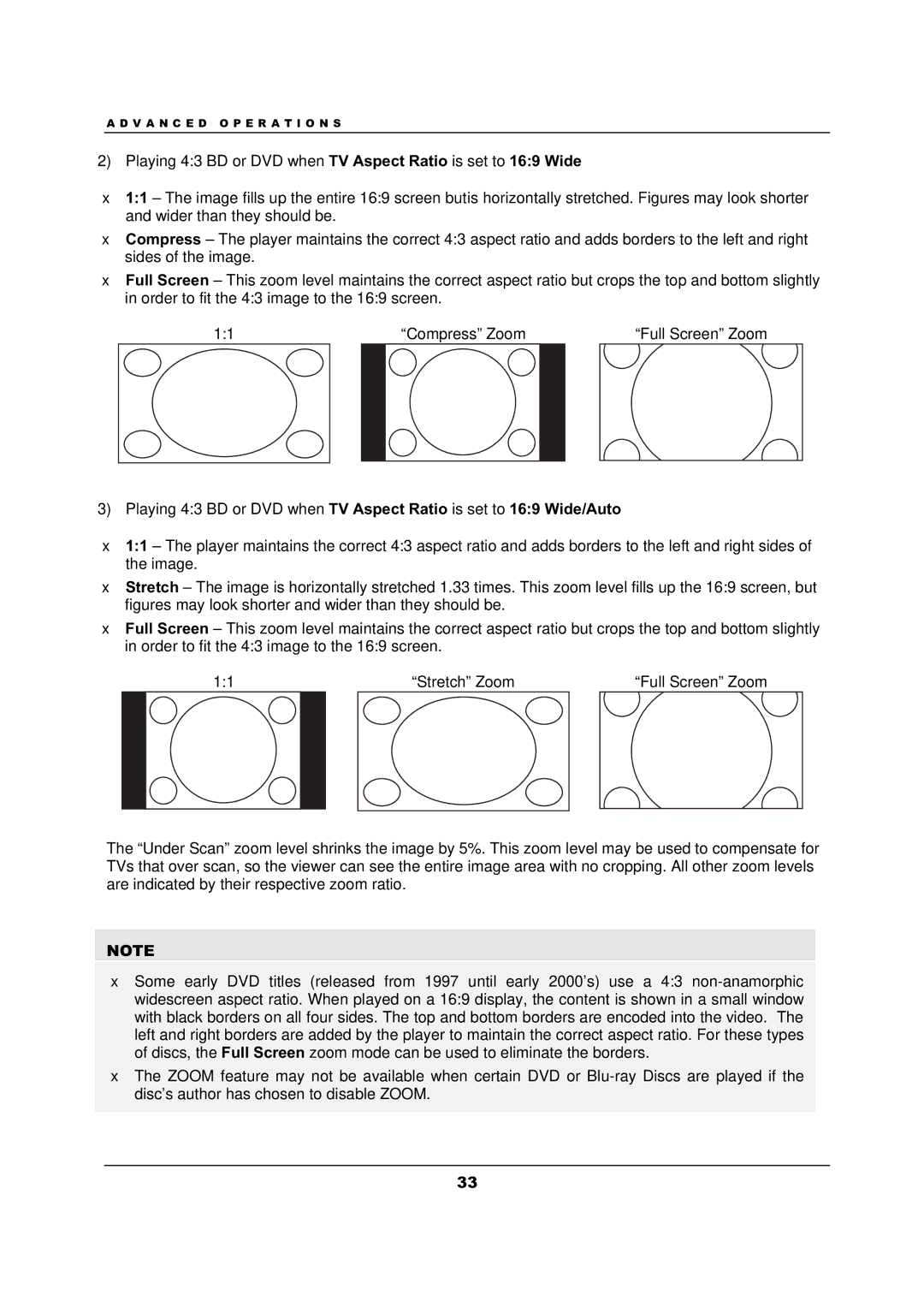 OPPO Digital BDP-103 user manual V a N C E D O P E R a T I O N S 