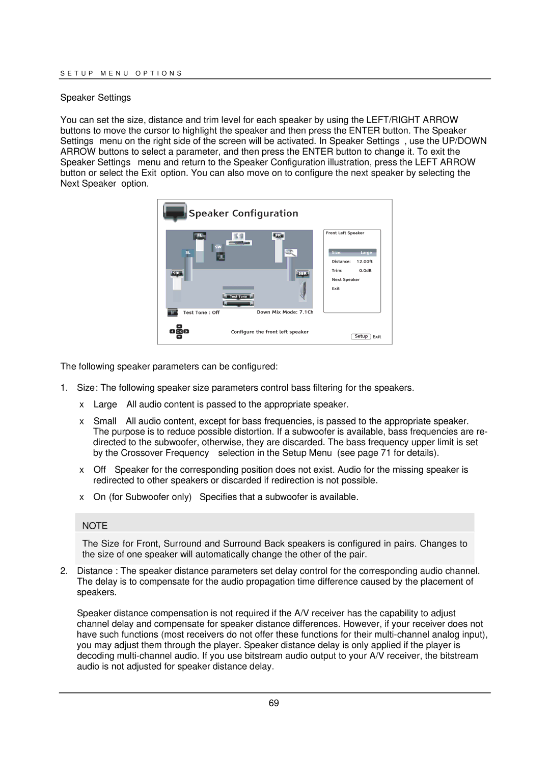 OPPO Digital BDP-103 user manual Speaker Settings 