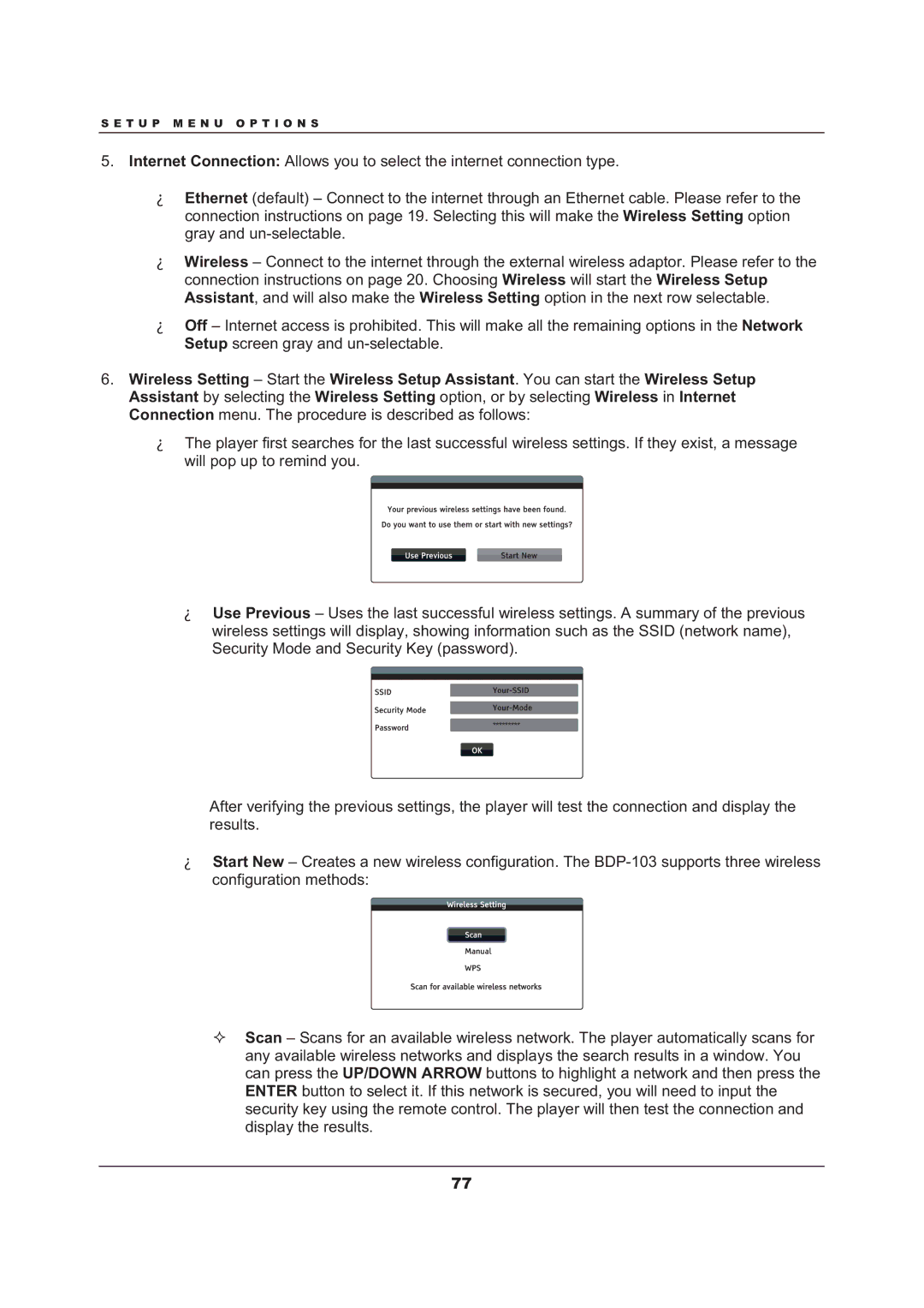 OPPO Digital BDP-103 user manual T U P M E N U O P T I O N S 