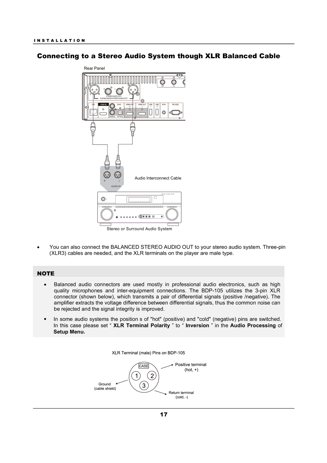 OPPO Digital BDP-105 user manual Setup Menu 