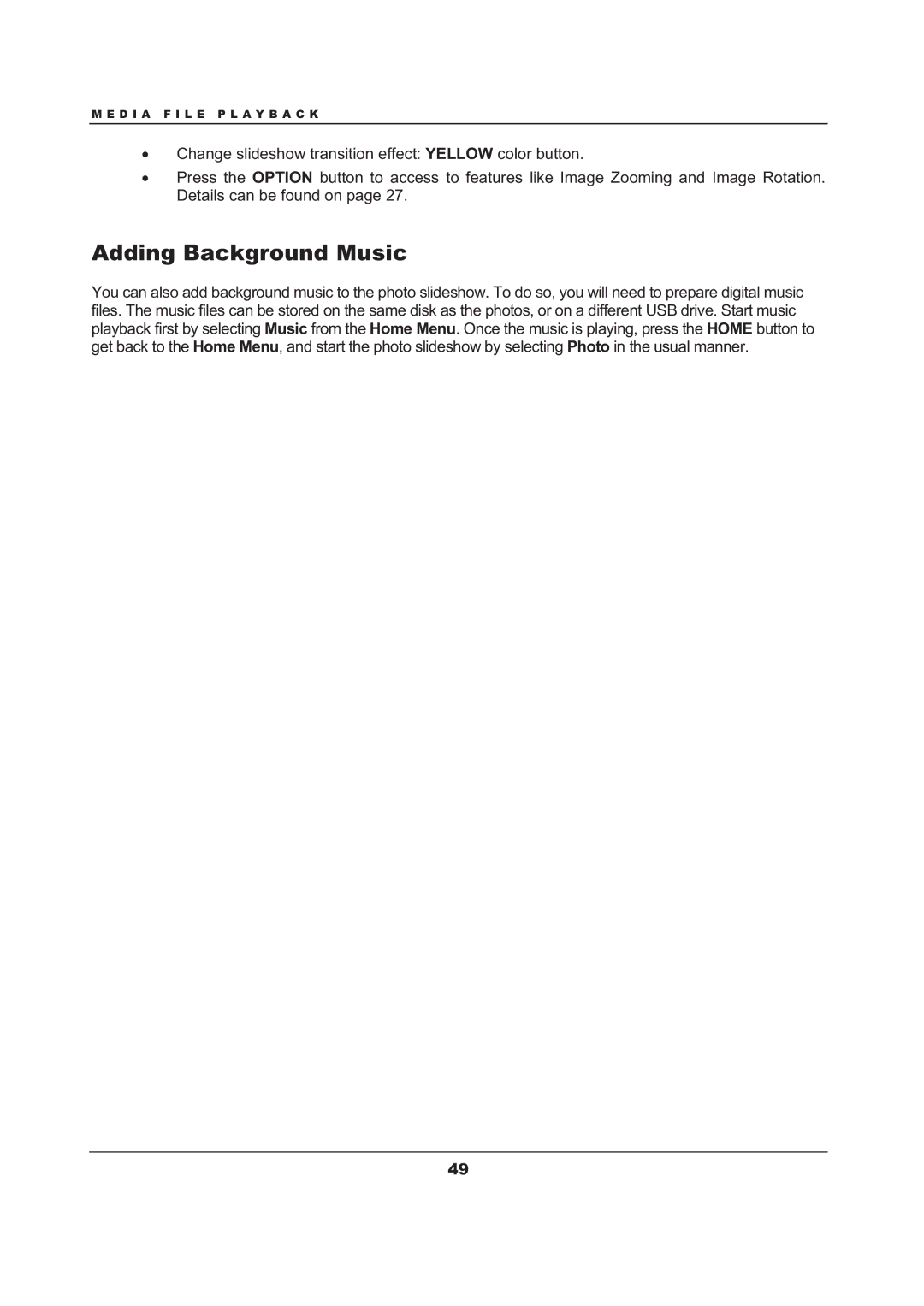 OPPO Digital BDP-105 user manual Adding Background Music 