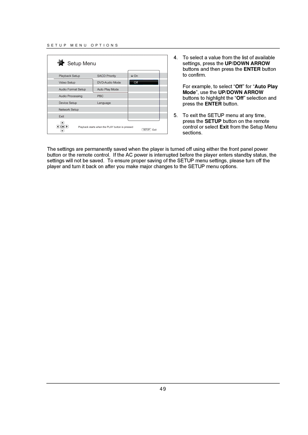 OPPO Digital BDP-93 user manual Off 