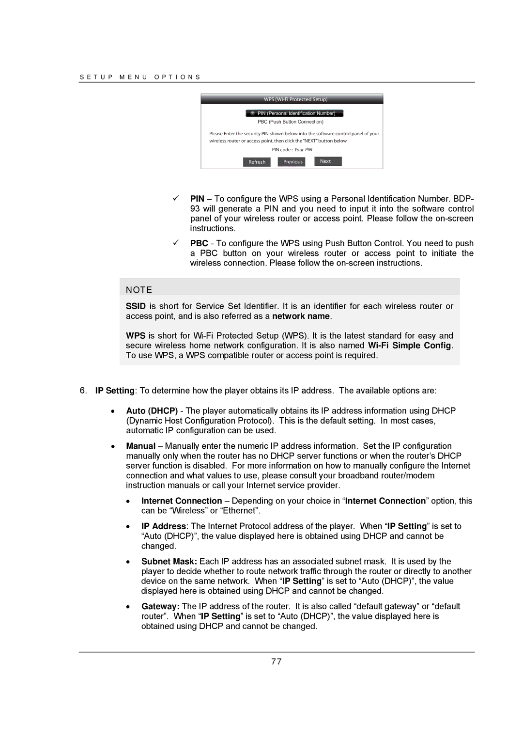 OPPO Digital BDP-93 user manual Refresh Previous Next 