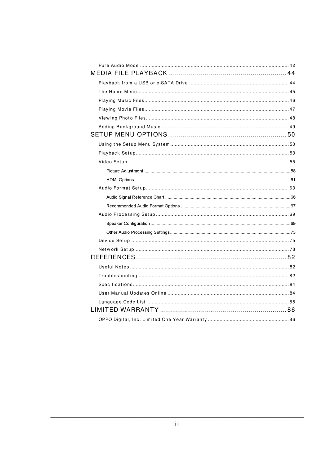 OPPO Digital BDP-95 user manual References 