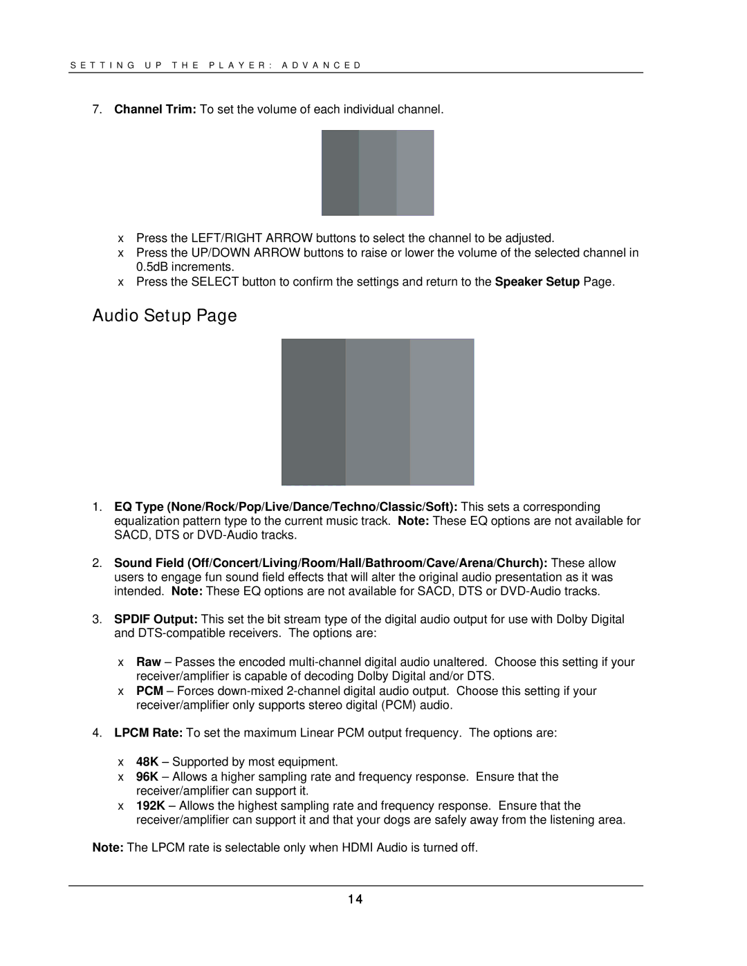 OPPO Digital DV-970HD setup guide Audio Setup 