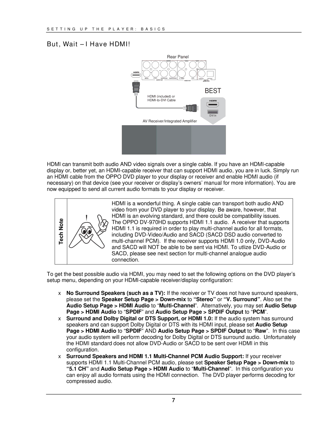 OPPO Digital DV-970HD setup guide But, Wait I Have Hdmi 