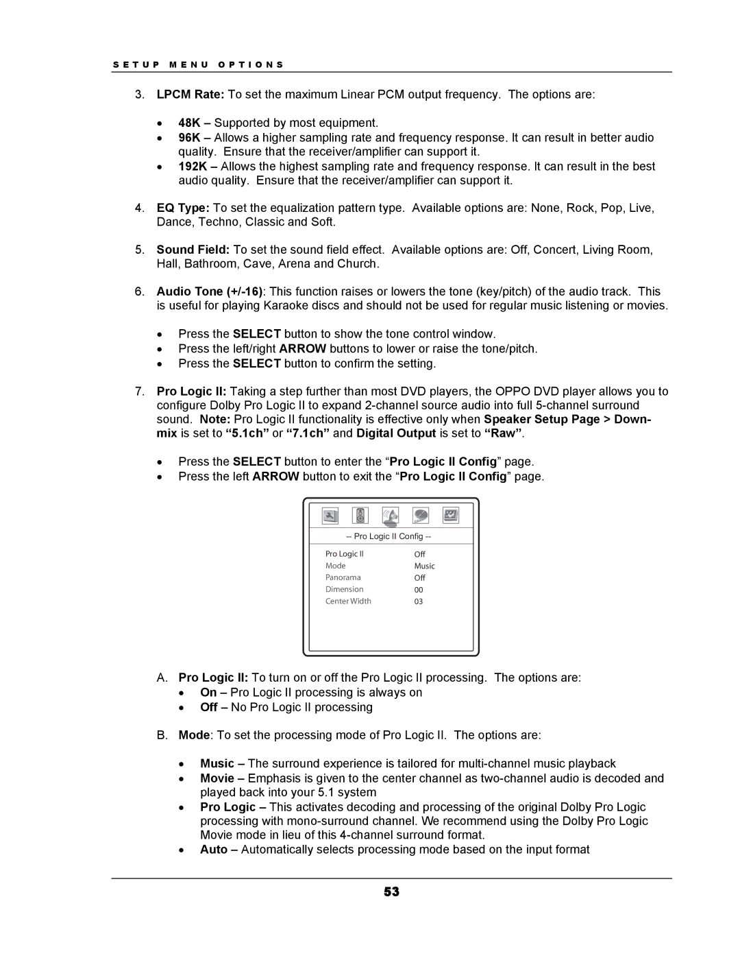 OPPO Digital DV-983H user manual Mode 