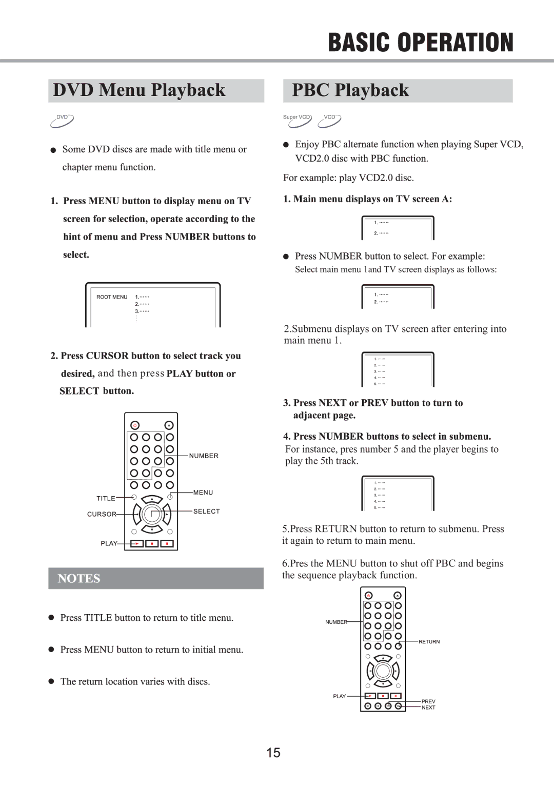 OPPO Digital OPDV971H user manual Select main menu 1and TV screen displays as follows 