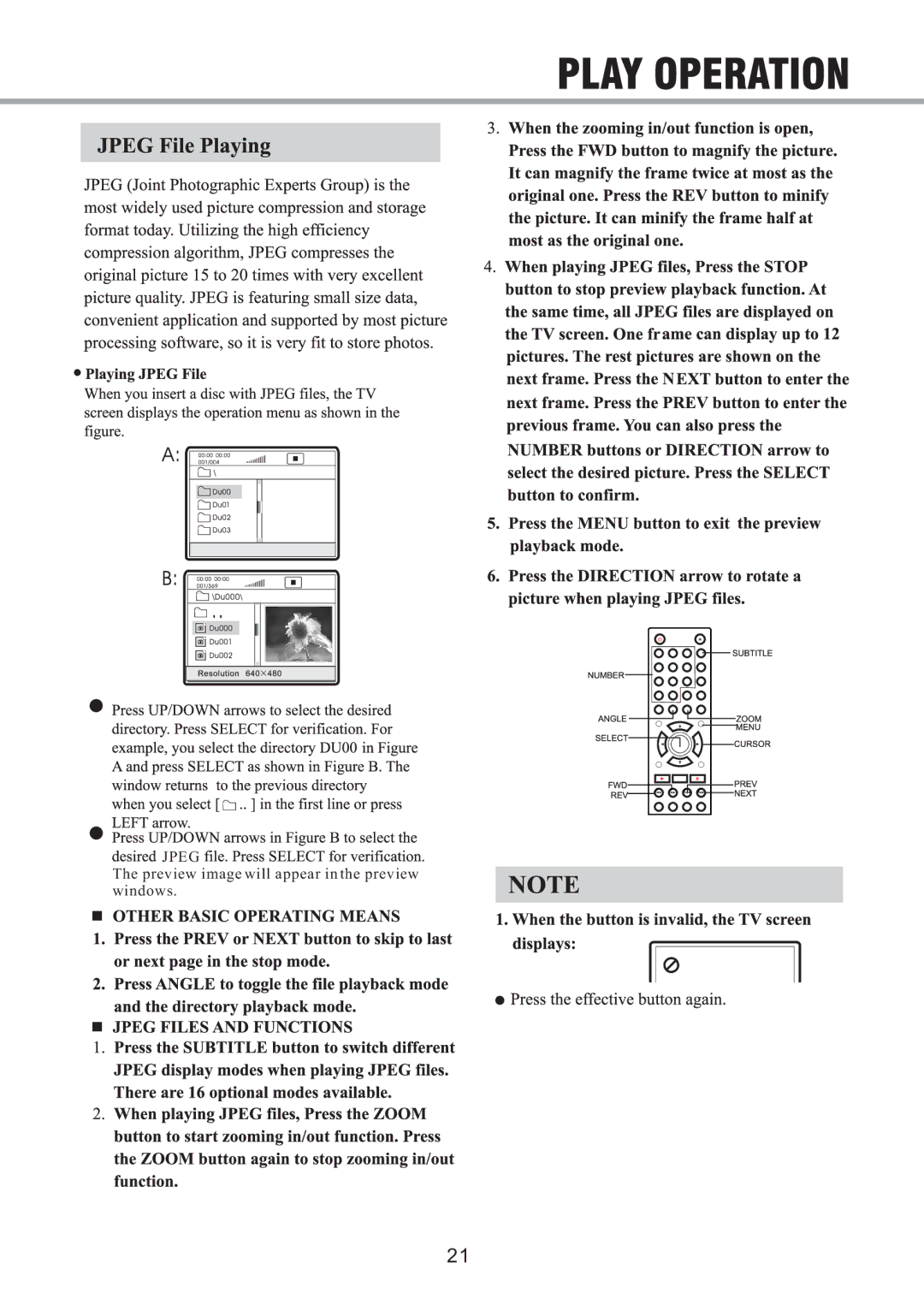 OPPO Digital OPDV971H user manual Jpeg Preview image will appear in the preview Windows 