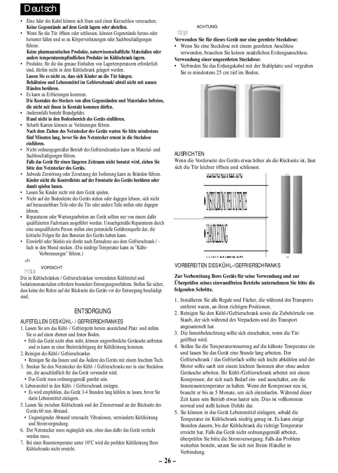 Opteka NF1-370, NF-347, NF1-350, NF-340 manual Entsorgung 