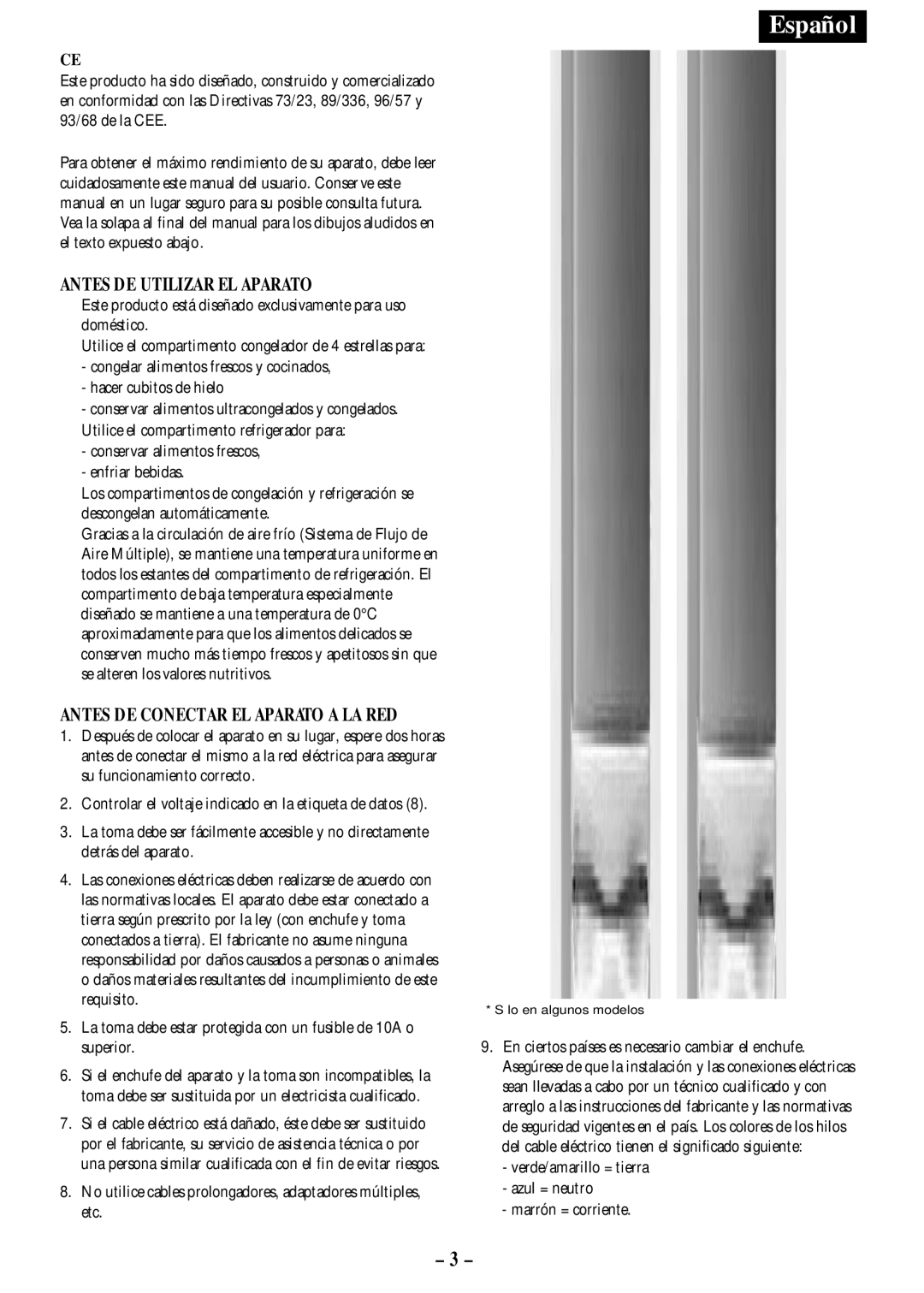 Opteka NF-347, NF1-370, NF1-350, NF-340 manual Descripcion DEL Frigorifico, Antes DE Utilizar EL Aparato 