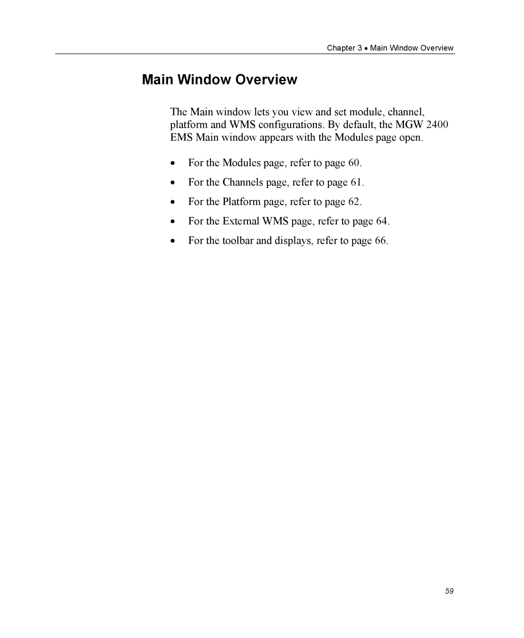 Optibase MGW 2400 WMT user manual Main Window Overview 