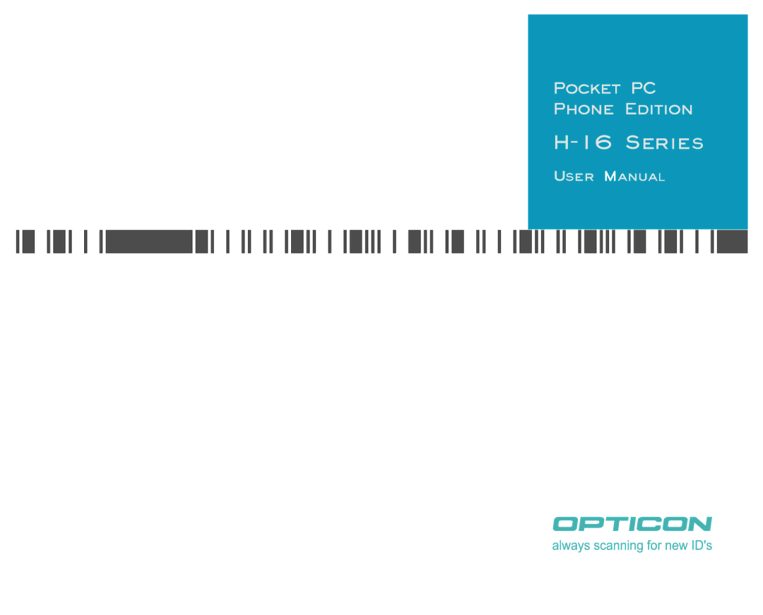 Opticon H-16 manual 