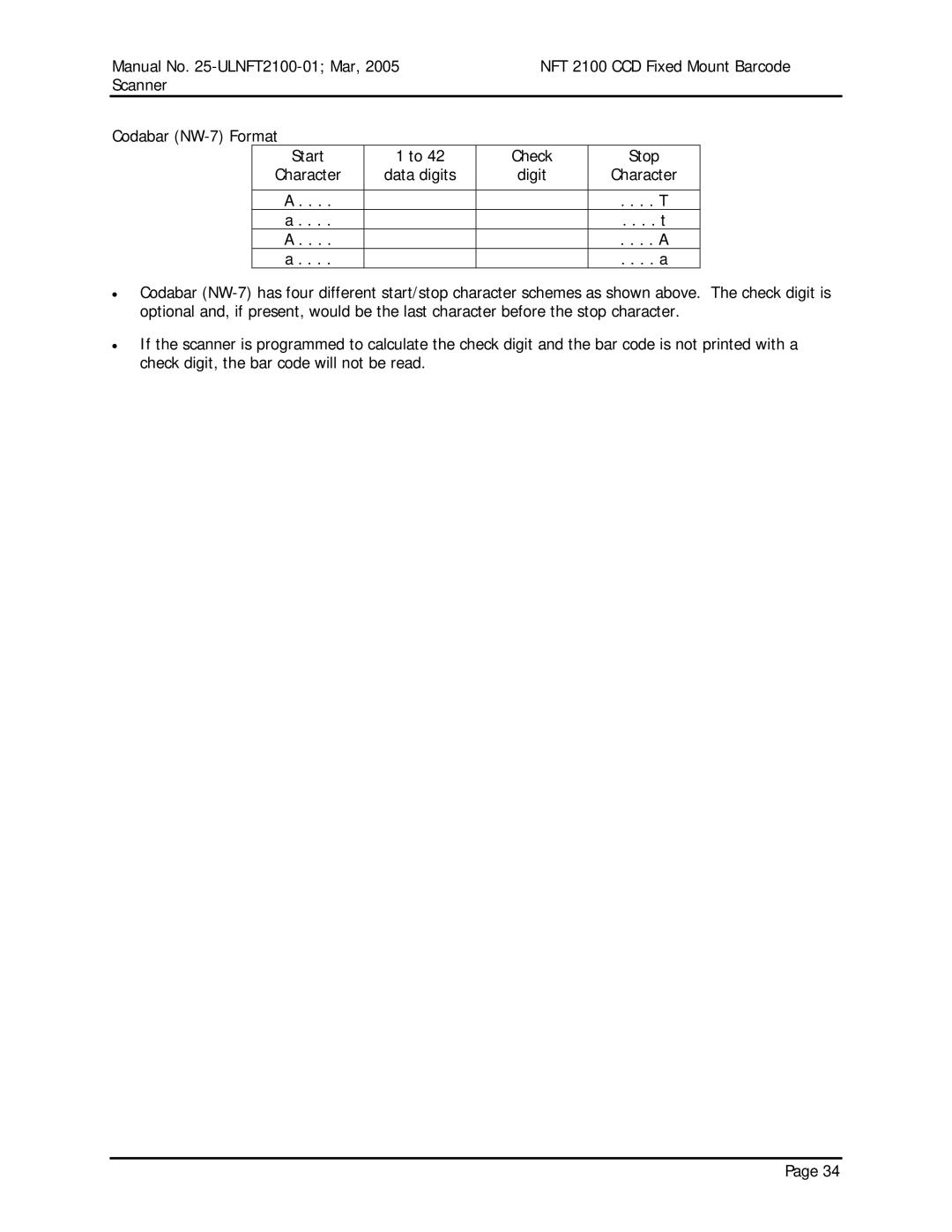 Opticon NFT 2100 manual 