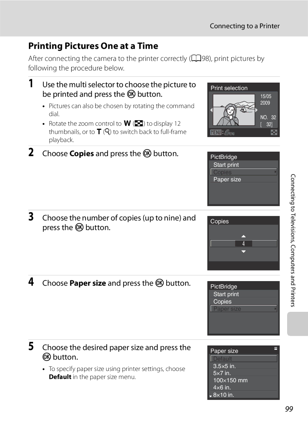 Optima Batteries P90 manual Printing Pictures One at a Time, Choose Copies and press the kbutton 