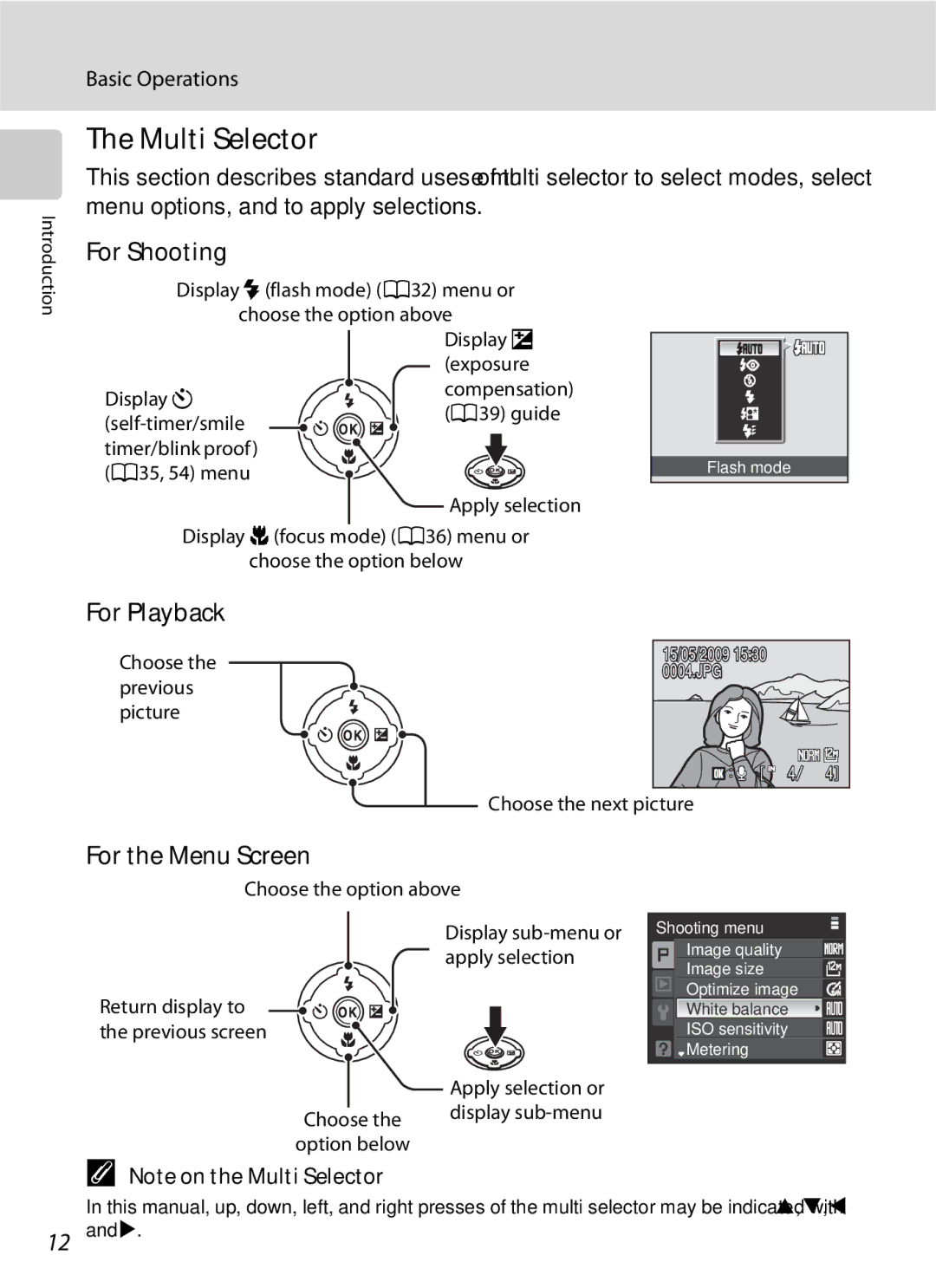 Optima Batteries P90 manual Multi Selector, For the Menu Screen 