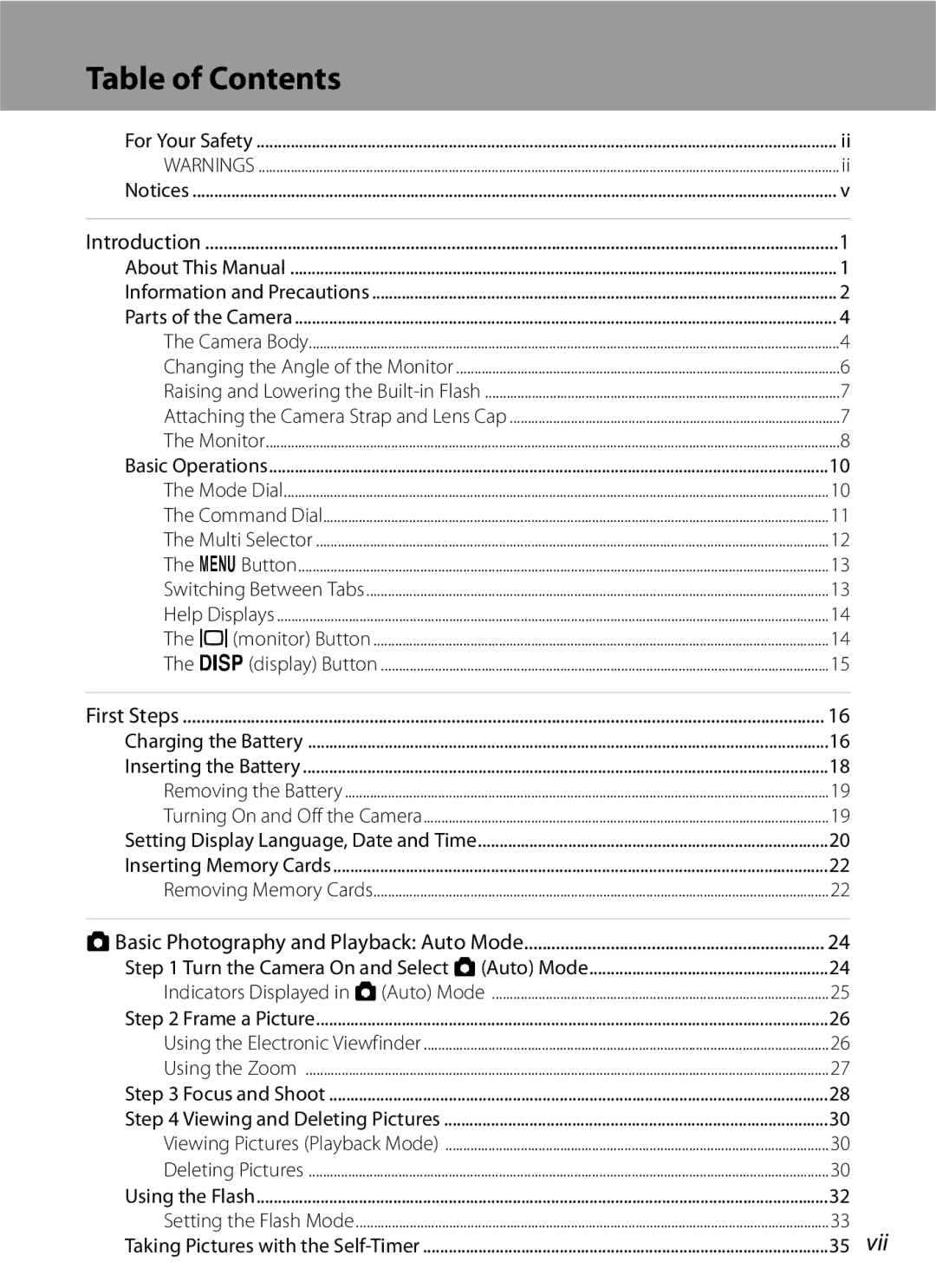 Optima Batteries P90 manual Table of Contents 