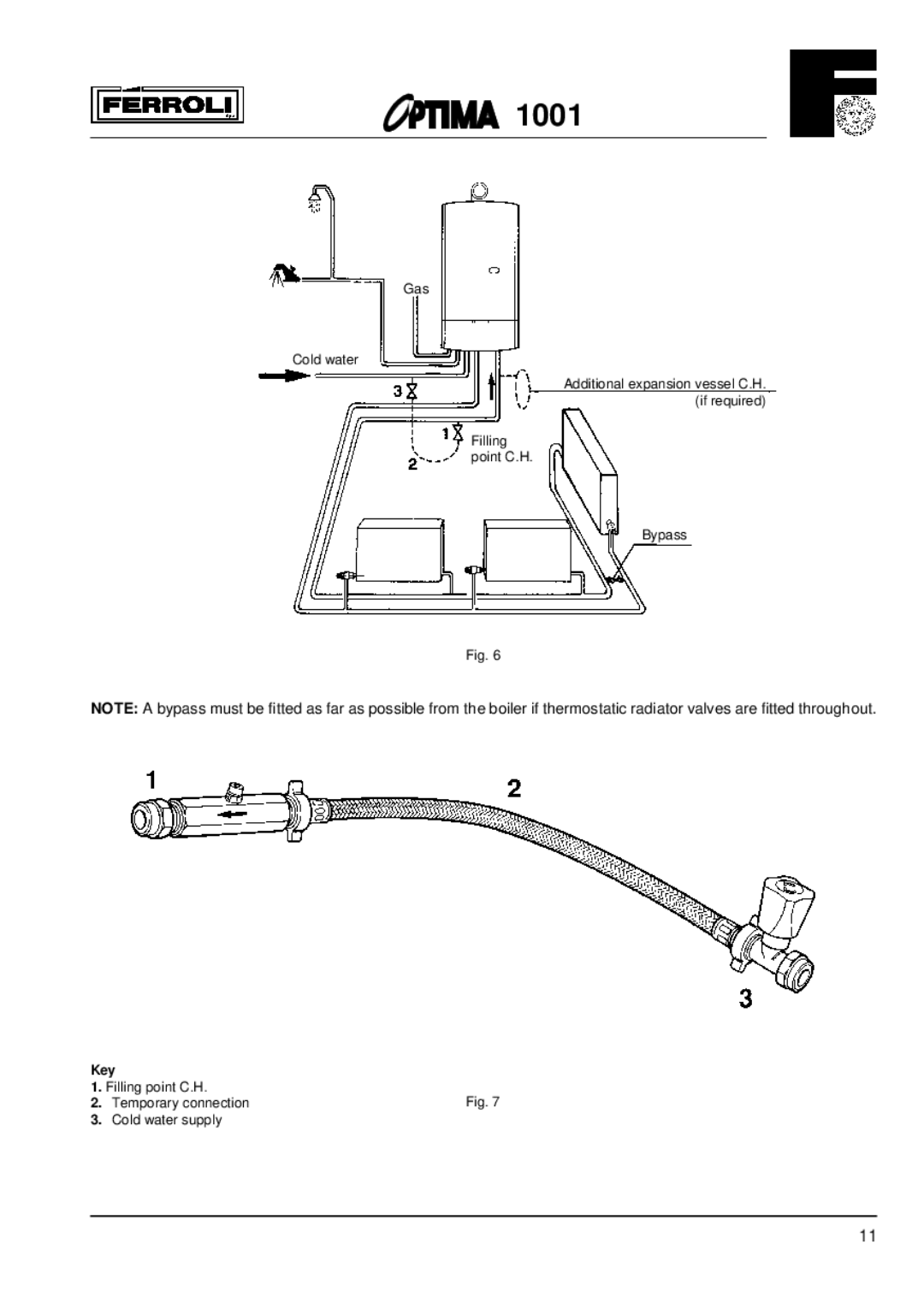 Optima Company 1001 installation instructions Key 