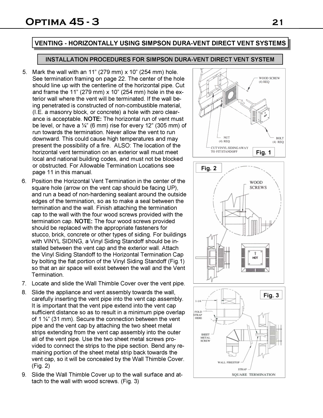 Optima Company 45 - 3 Optima, page 11 in this manual 