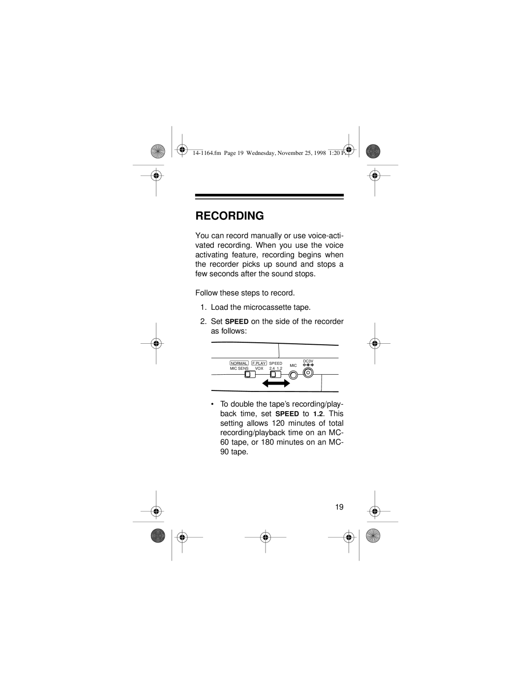 Optimus - Katadyn Products Inc Micro-37 owner manual Recording 