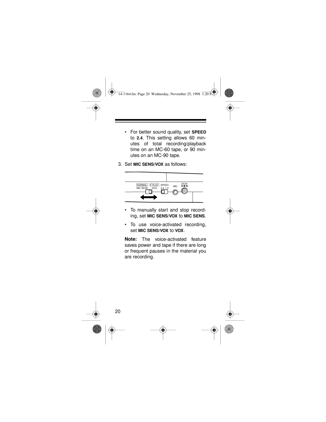 Optimus - Katadyn Products Inc Micro-37 owner manual Fm Page 20 Wednesday, November 25, 1998 120 PM 