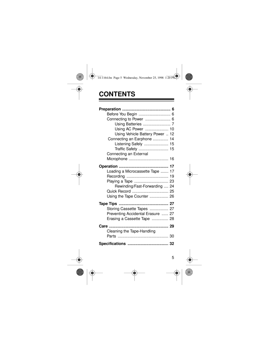 Optimus - Katadyn Products Inc Micro-37 owner manual Contents 