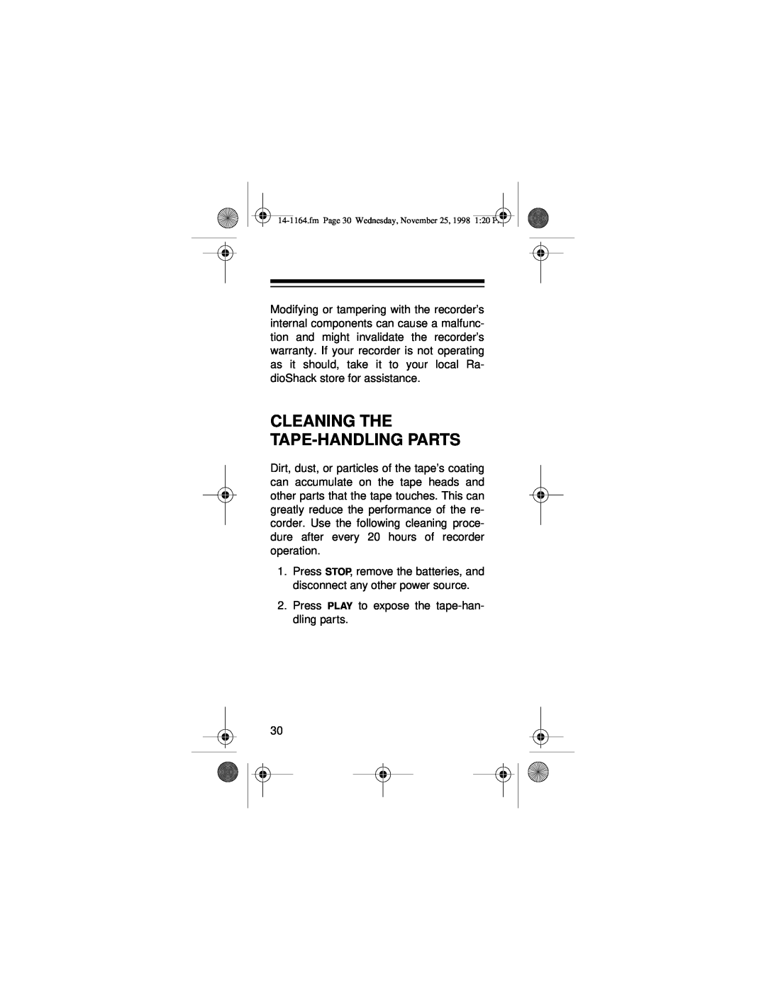 Optimus - Katadyn Products Inc Micro-37 owner manual Cleaning The Tape-Handling Parts 