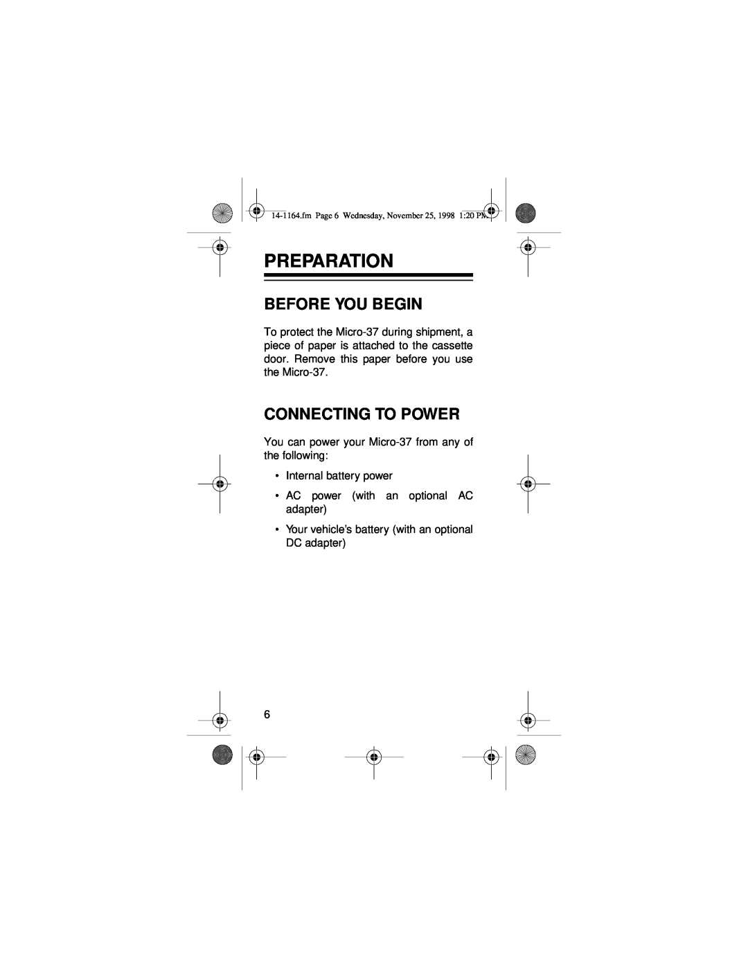 Optimus - Katadyn Products Inc Micro-37 owner manual Preparation, Before You Begin, Connecting To Power 