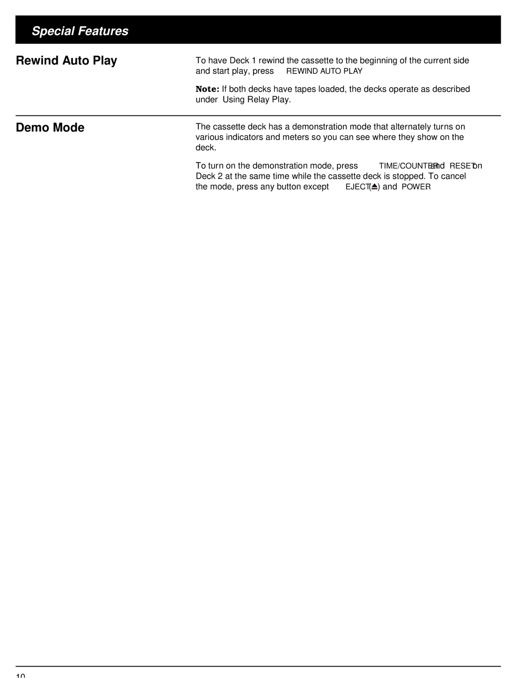 Optimus - Katadyn Products Inc SCT-56 owner manual Demo Mode 