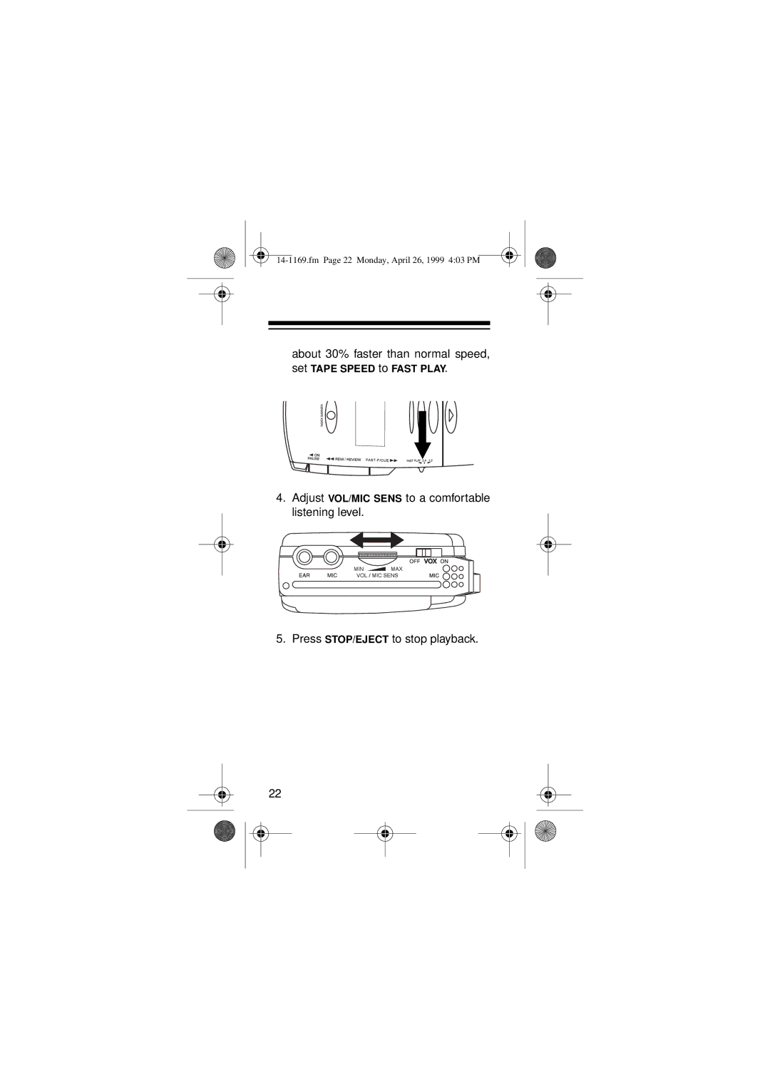 Optimus Micro-41, 05A99, 14-1169 owner manual About 30% faster than normal speed 