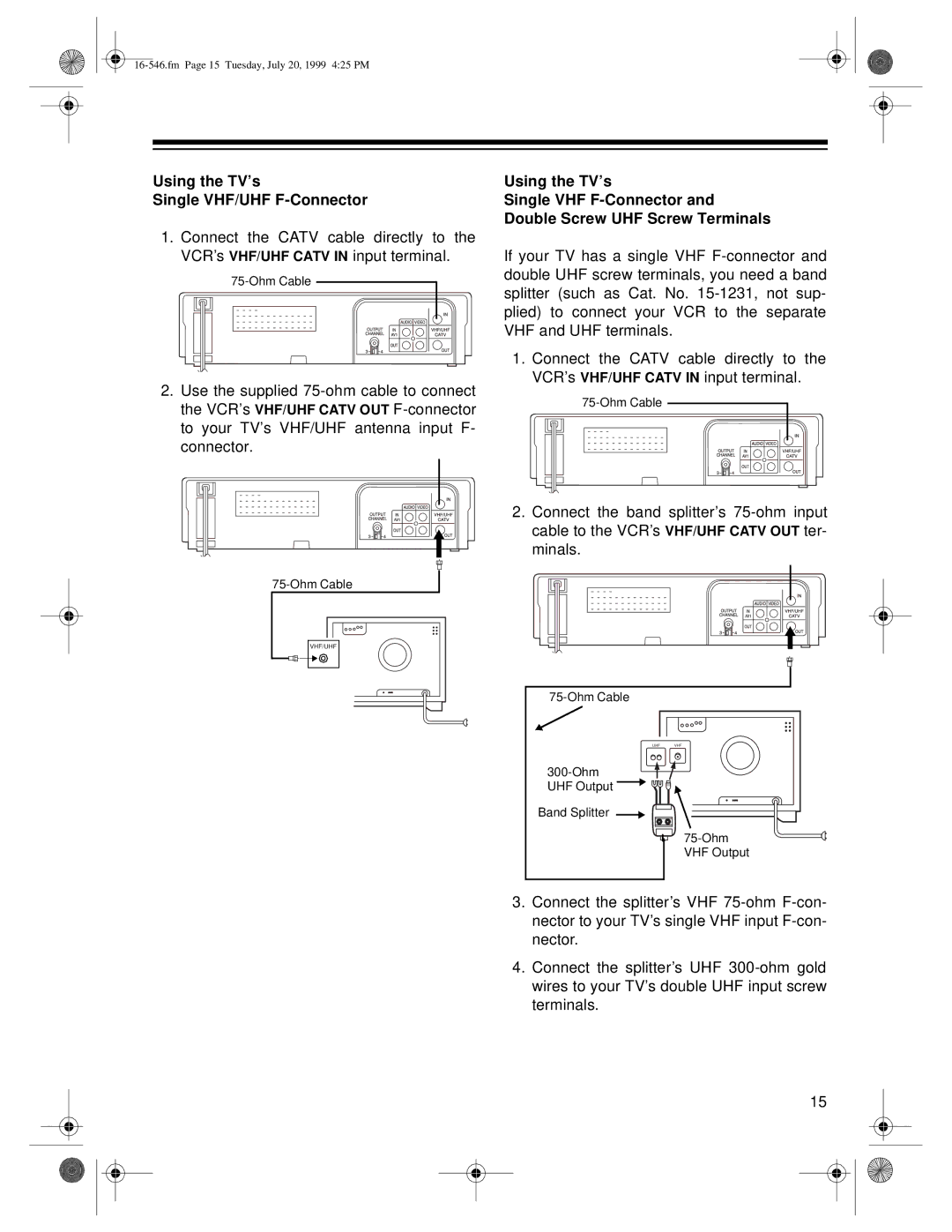 Optimus 109 owner manual Hm Cable 