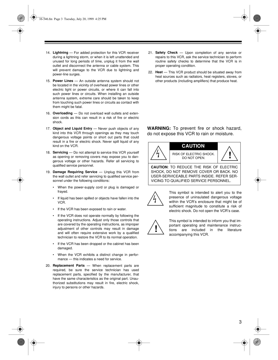 Optimus 109 owner manual Do not Open 