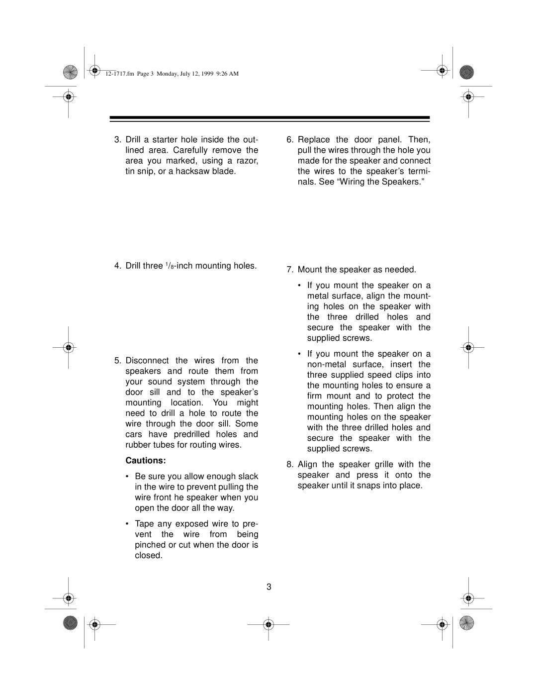 Optimus 12-1717 owner manual Fm Page 3 Monday, July 12, 1999 926 AM 