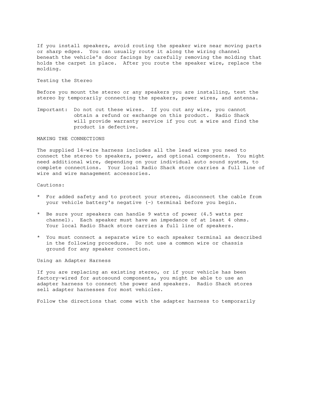 Optimus 120-1998 manual Making the Connections 