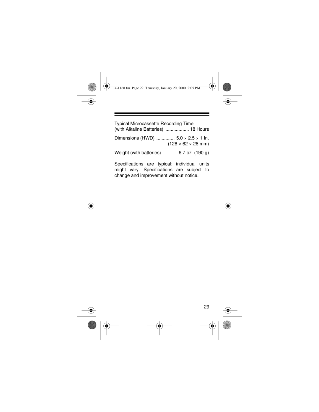 Optimus Micro-40, 14-1168 owner manual × 2.5 × 1 