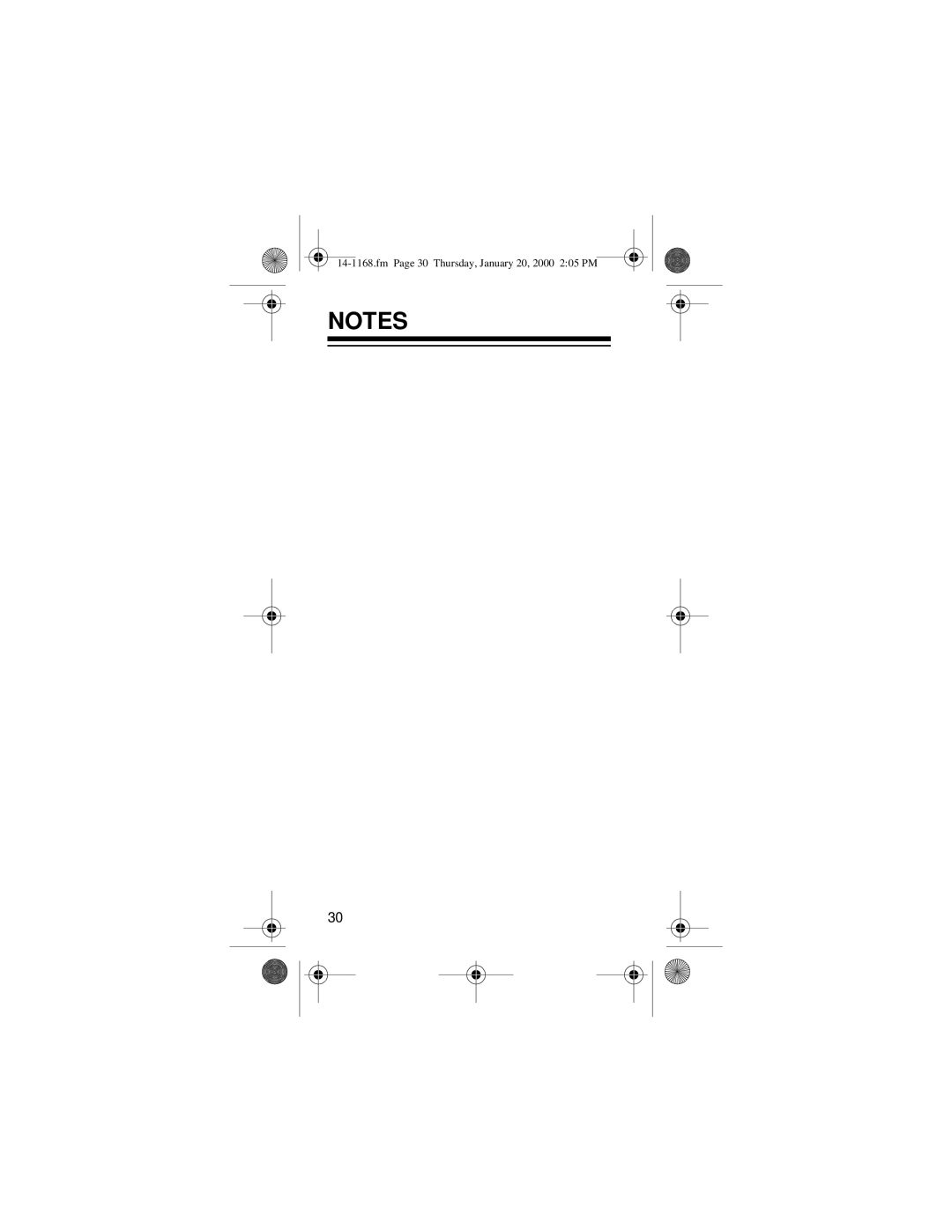 Optimus 14-1168, Micro-40 owner manual Fm Page 30 Thursday, January 20, 2000 205 PM 