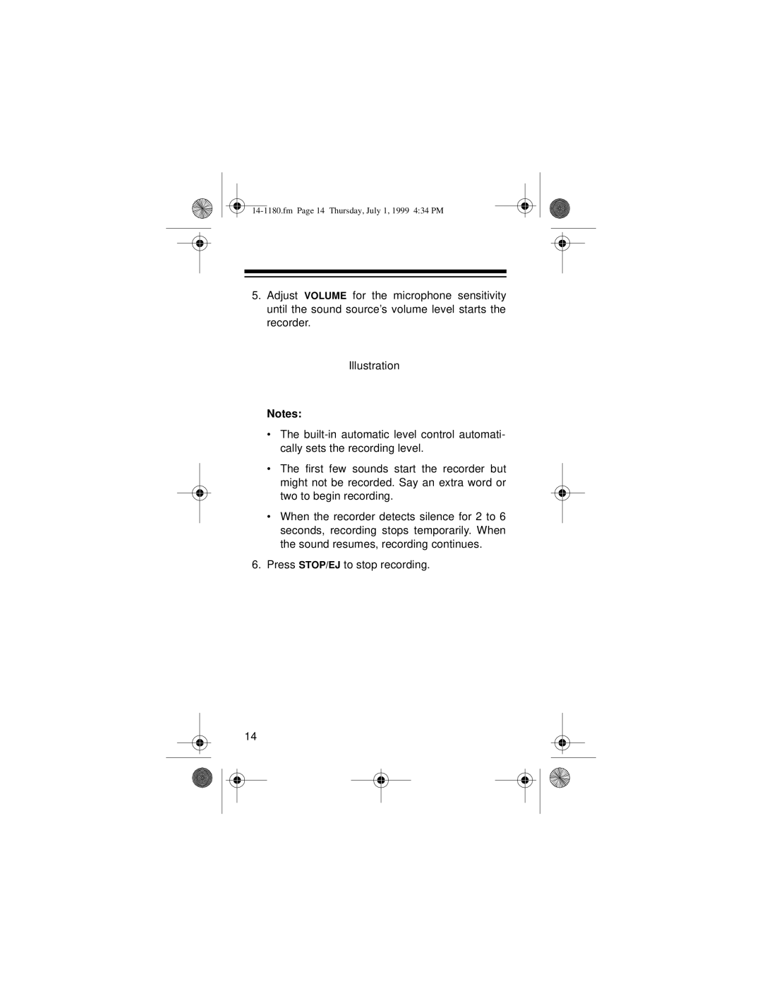 Optimus 14-1180 owner manual Fm Page 14 Thursday, July 1, 1999 434 PM 