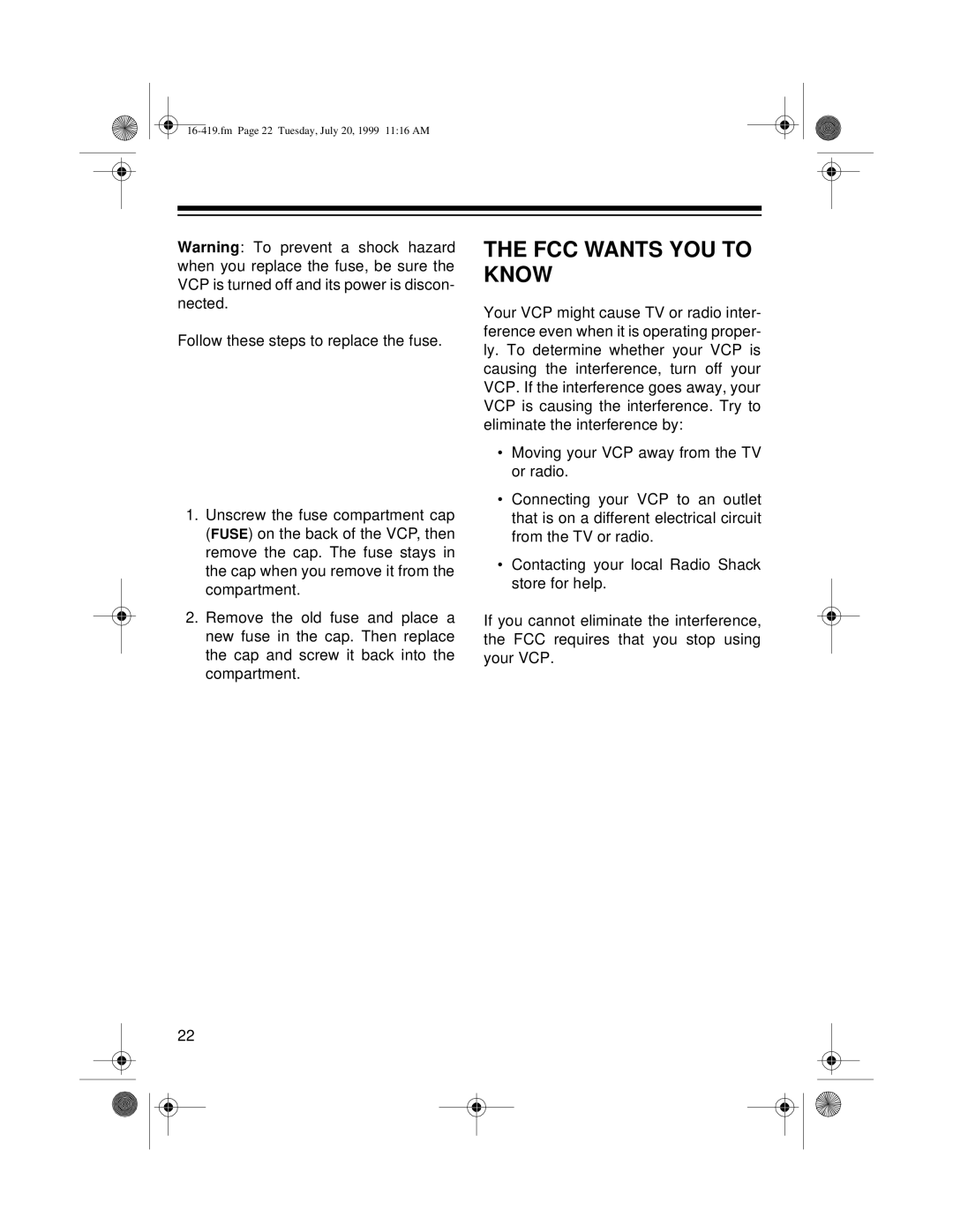 Optimus 27 owner manual FCC Wants YOU to Know 