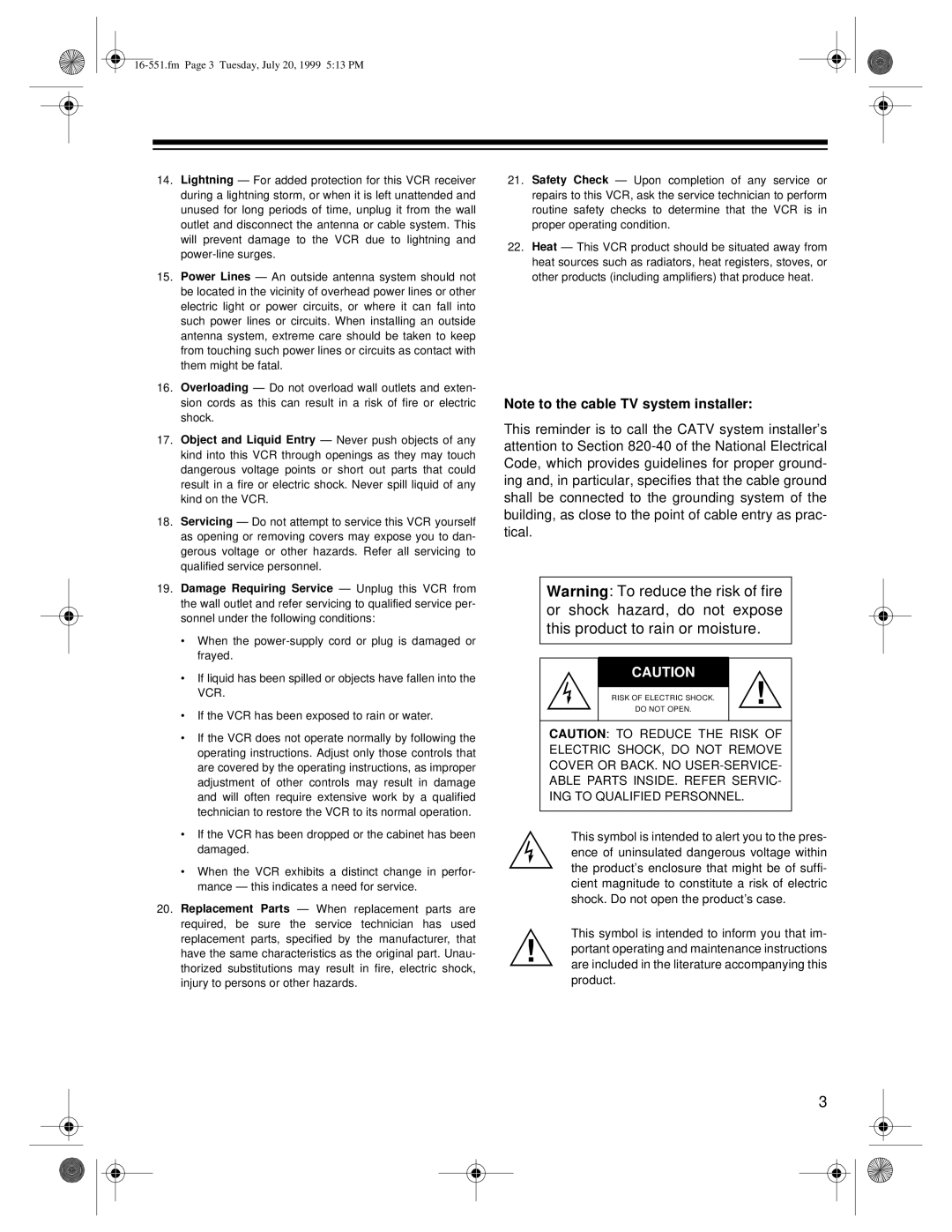 Optimus 114, 63 owner manual Product 