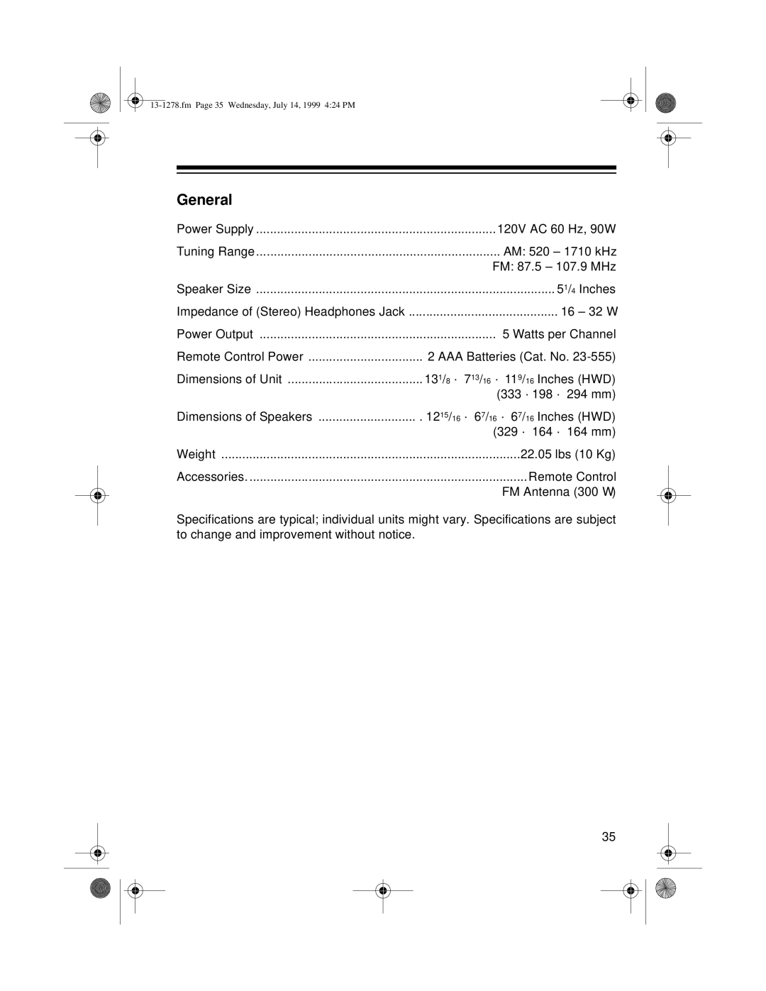 Optimus 731 owner manual General 