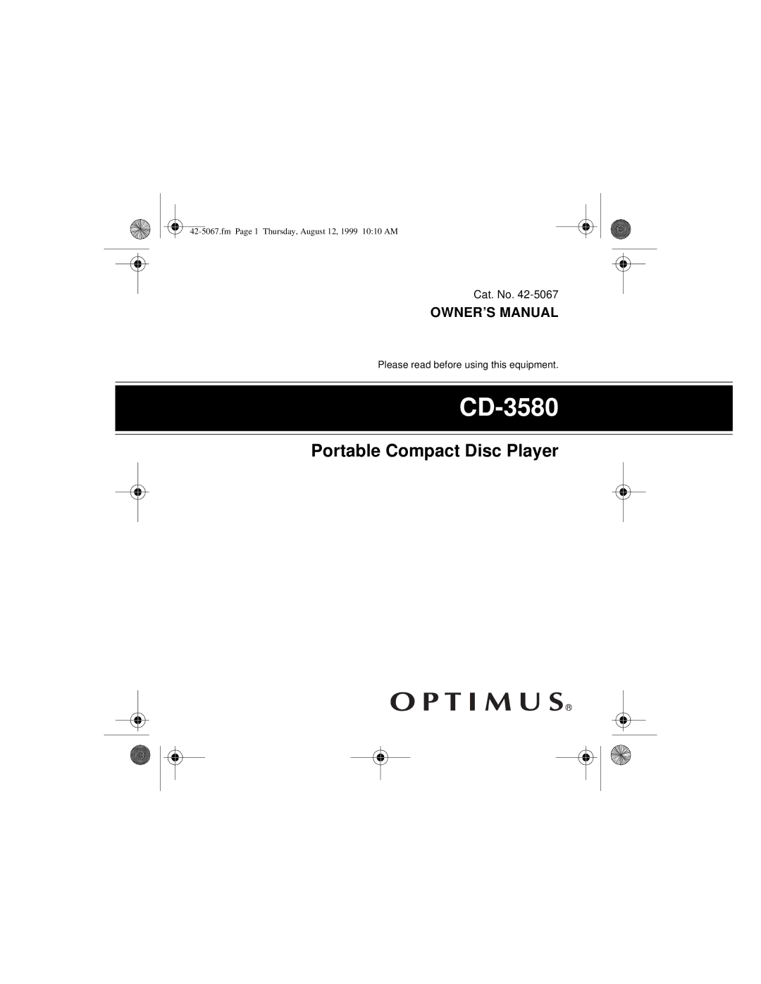 Optimus CD-3580 owner manual 