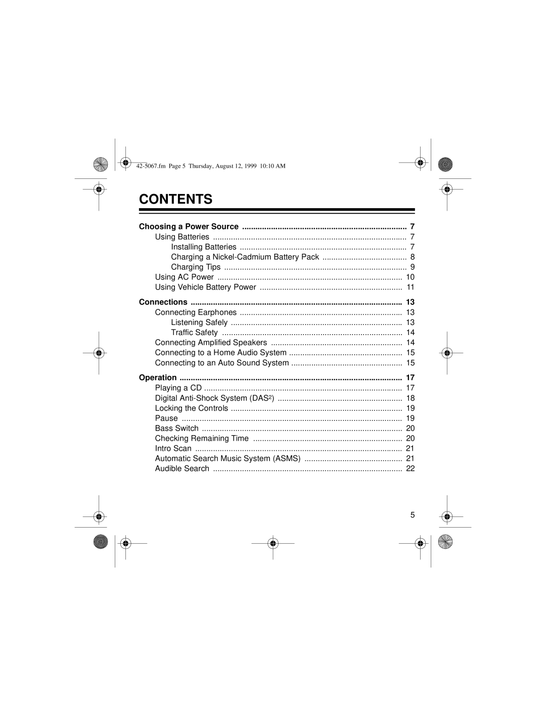 Optimus CD-3580 owner manual Contents 