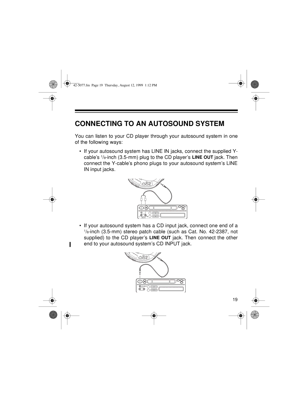 Optimus CD-3720 owner manual Connecting to AN Autosound System 