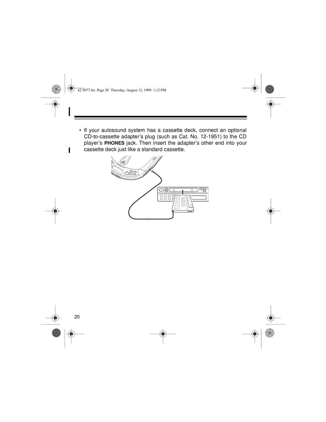 Optimus CD-3720 owner manual Fm Page 20 Thursday, August 12, 1999 112 PM 