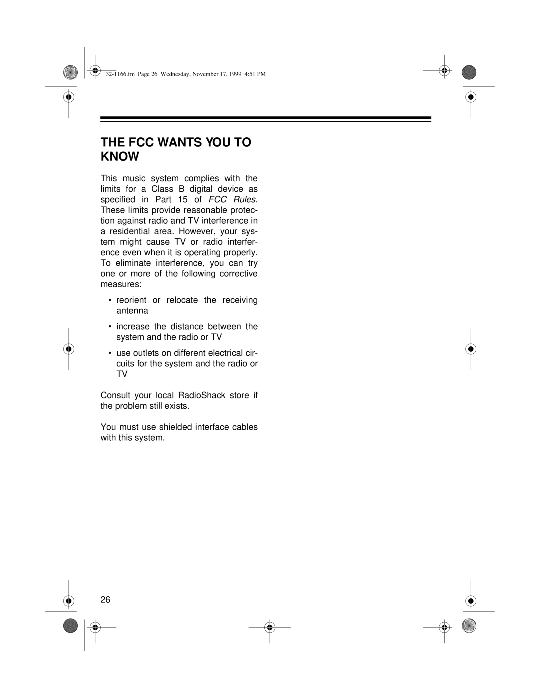 Optimus CDG owner manual FCC Wants YOU to Know 