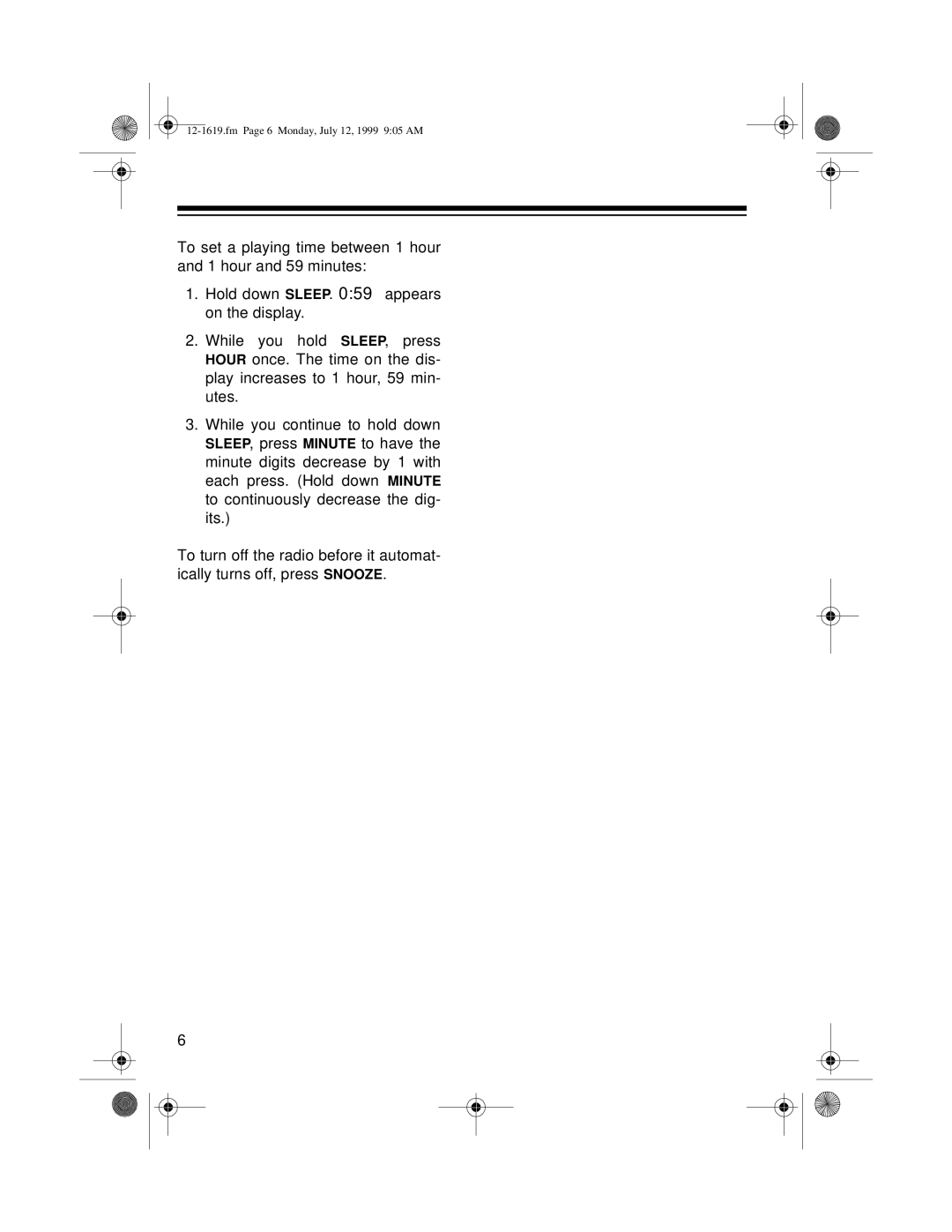 Optimus CR-319 user service Fm Page 6 Monday, July 12, 1999 905 AM 