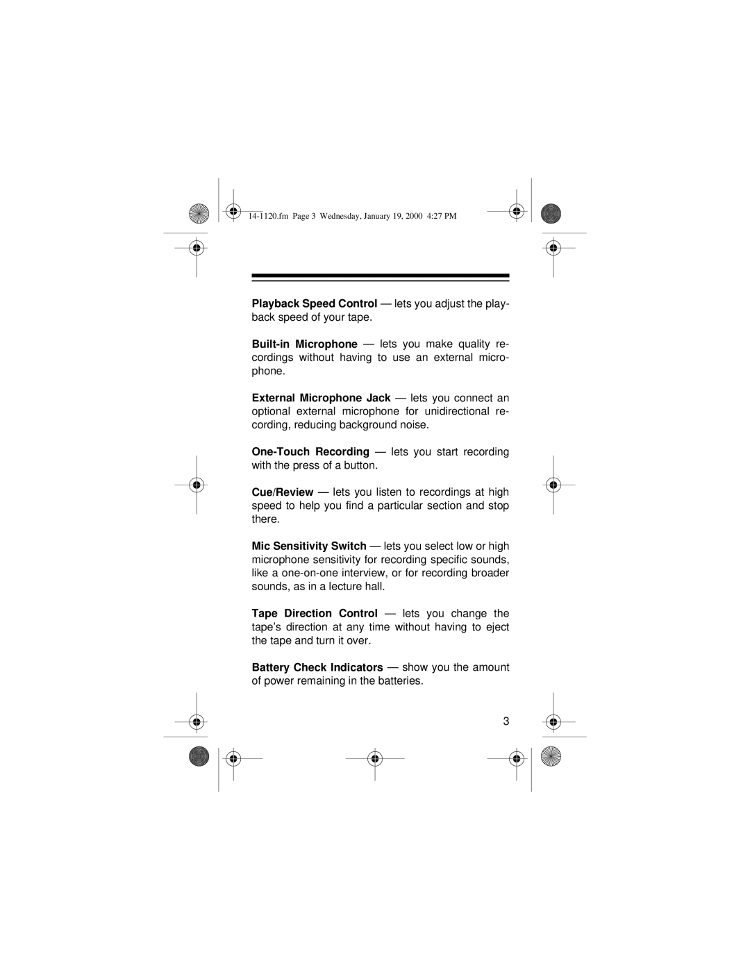 Optimus CTR-114 owner manual Power remaining in the batteries 