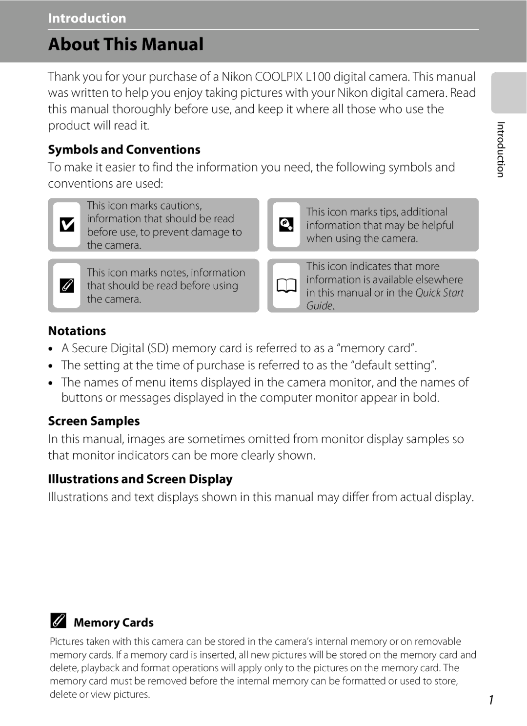 Optimus L100 user manual About This Manual 