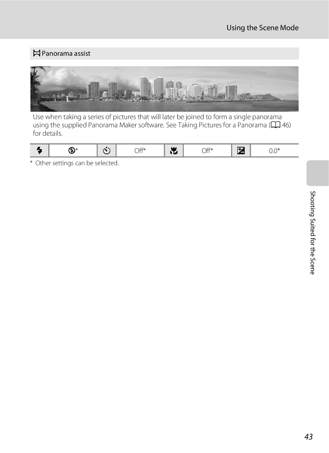 Optimus L100 user manual Using the Scene Mode 