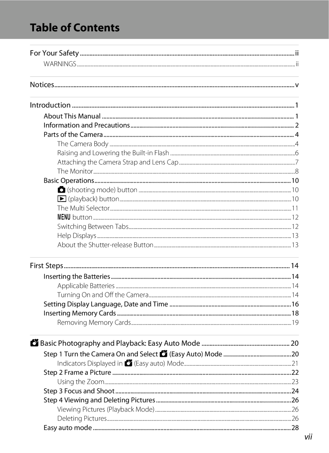 Optimus L100 user manual Table of Contents 